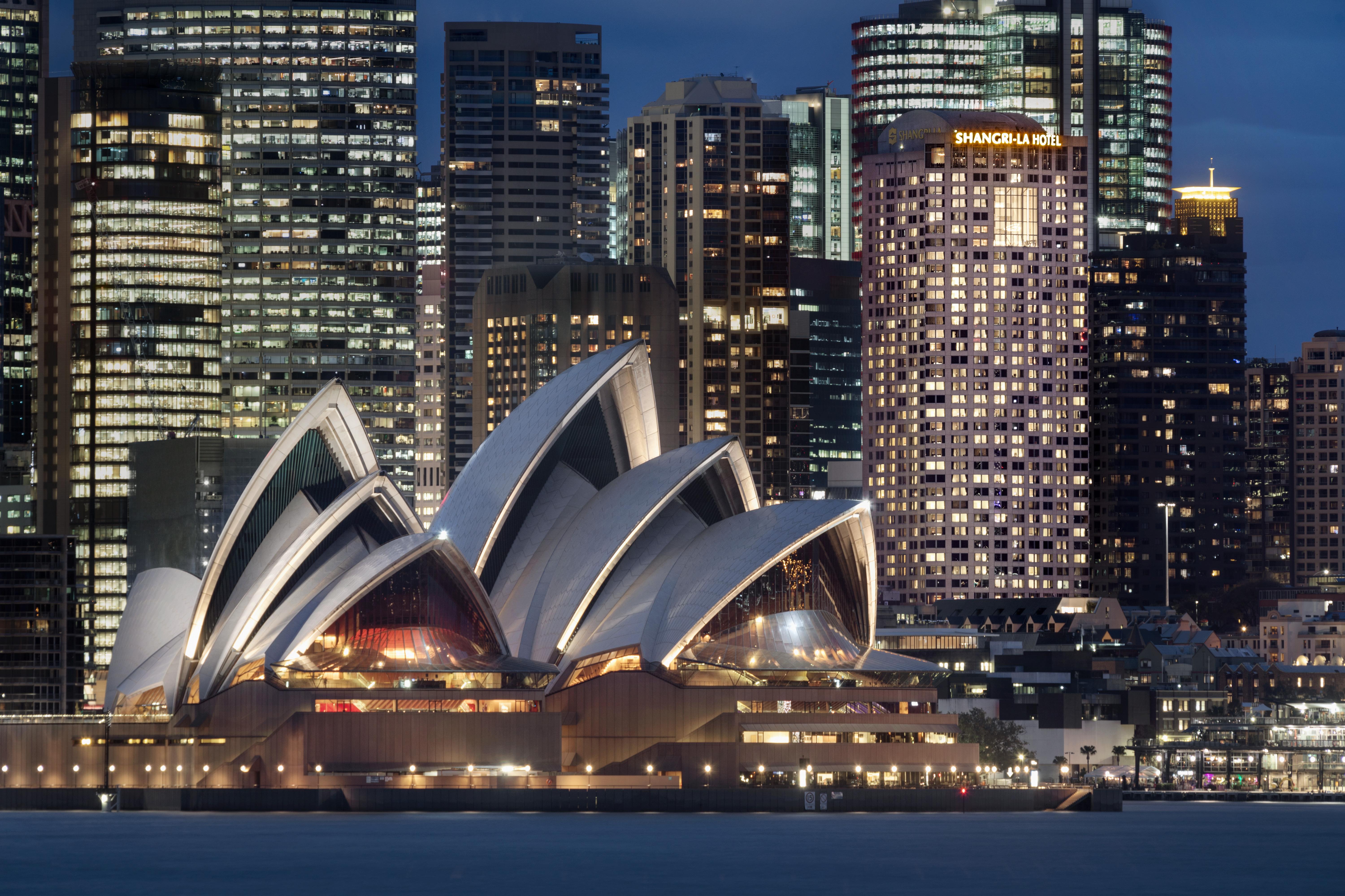 Shangri-La Sydney Esterno foto Sydney skyline at night
